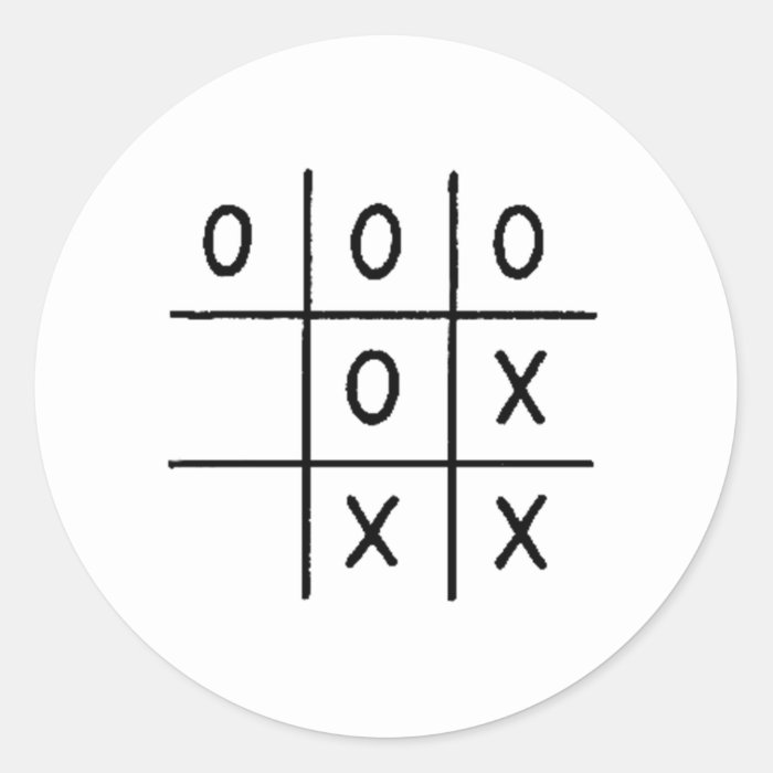 Tic Tac Toe Sticker