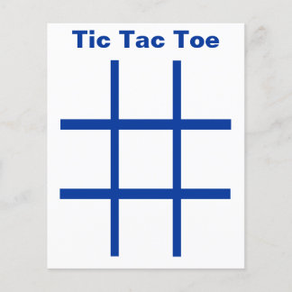 Tic Tac Toe TAG Grid (use 1-1/4" fridge magnets) Flyer