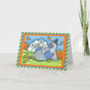 TIC TAC TOE TURKEY THANKSGIVING GREETING CARD Vers