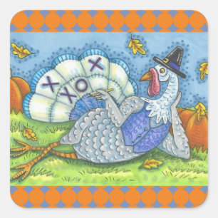 TIC TAC TOE TURKEY, THANKSGIVING STICKERS SHEET