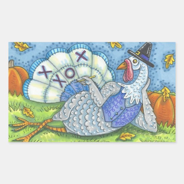 TIC TAC TOE TURKEY, THANKSGIVING STICKERS SHEET (Front)