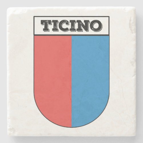 Ticino Coat of Arms Cantons of Switzerland   Stone Coaster