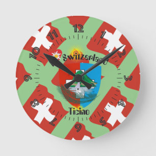 Ticino Schweiz Suisse Svizzera Svizra Uhr Round Clock