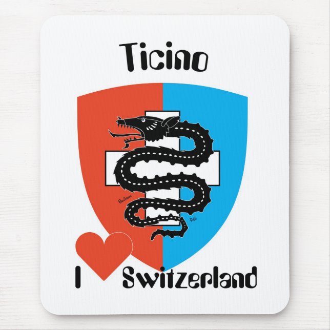 Ticino Svizzera / Tessin Schweiz Mousepad (Front)