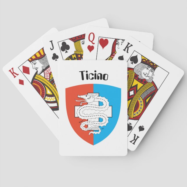 Ticino Svizzera / Tessin Schweiz Spielkarten Poker Cards (Back)