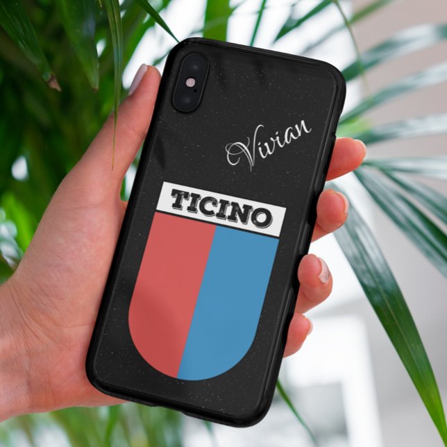 Ticino, Switzerland Coat of Arms | Black Glitter  Samsung Galaxy Case (Creator Uploaded)