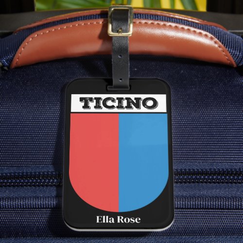 Ticino Switzerland  Coat of Arms  Luggage Tag