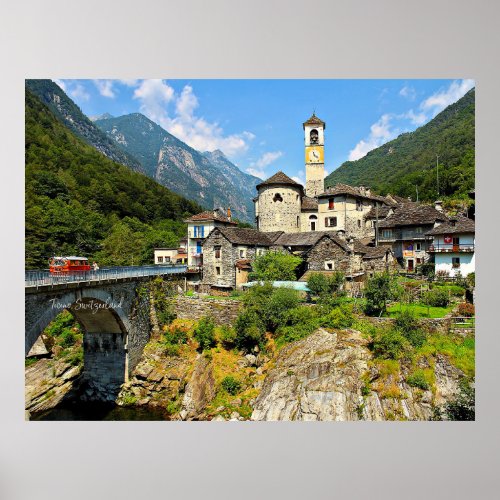 Ticino Switzerland landscape photograph  Poster