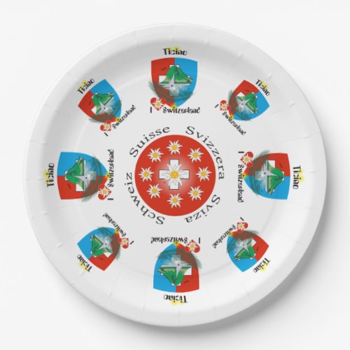 Ticino _ Switzerland _ Svizzera Paper Plates