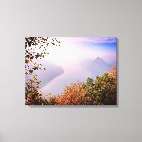 Ticino Switzerland View from Monte Bre Canvas Print