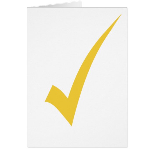 Tick Check Symbol Sign Mark Greeting Card (Front)
