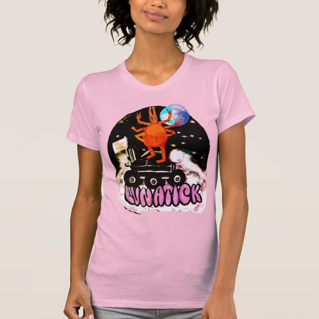 Tick on Moon Rover: Funny Lunar IllustratioT-Shirt T-Shirt (Front)