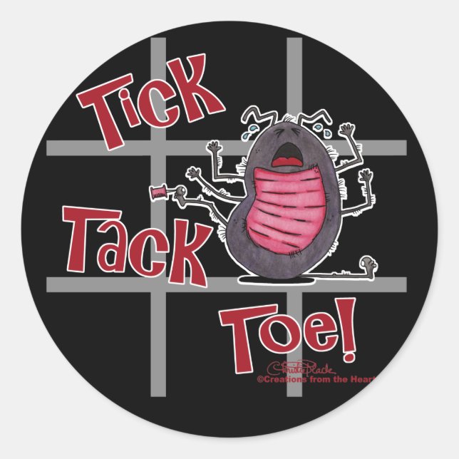 Tick Tack Toe! Classic Round Sticker (Front)