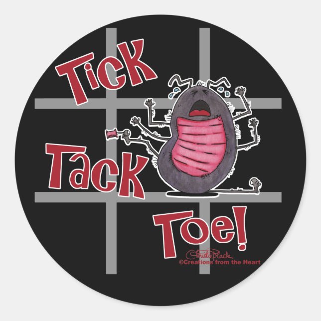 Tick Tack Toe! Classic Round Sticker (Front)