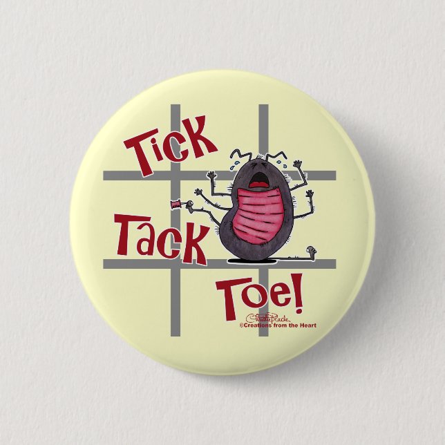 Tick Tack Toe! Pinback Button (Front)