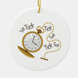 Tick Tock Ceramic Ornament