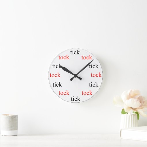 Tick Tock Clock Zazzle