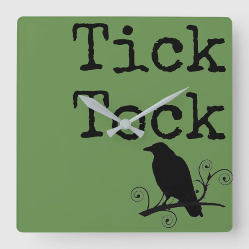 Tick Tock Clock with Raven Primitive