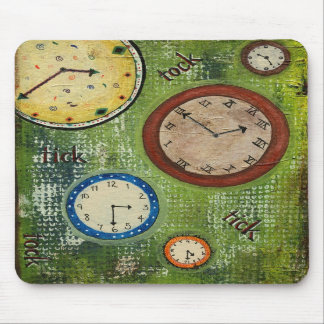 Tick tock - clocks everywhere mousepad