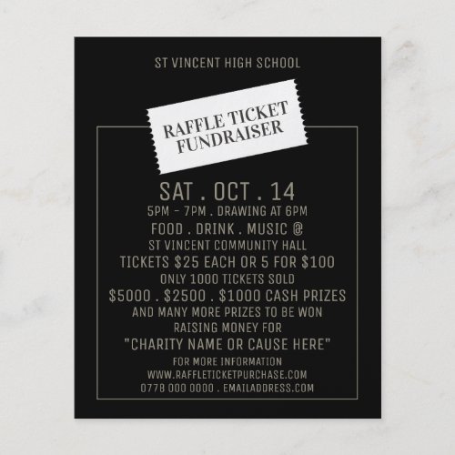 Ticket Design Raffle Ticket Fundraiser Event Flyer