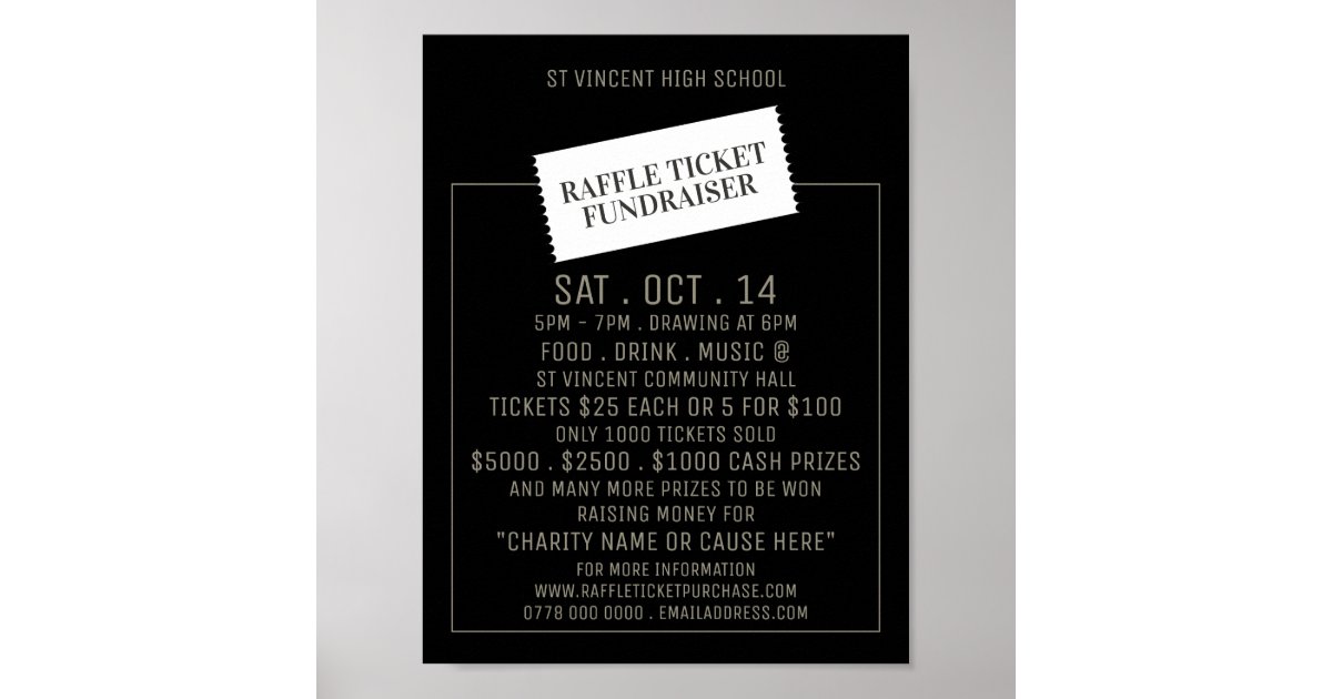 Padding Raffle Ticket Ticket Design, Raffle Ticket Fundraiser Event Poster | Zazzle