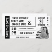 Ticket Design Save the Date Photo Card (Front/Back)
