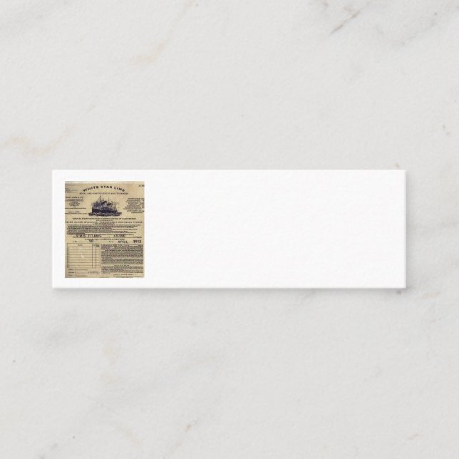 Ticket for RMS Titanic 1912 (Front)