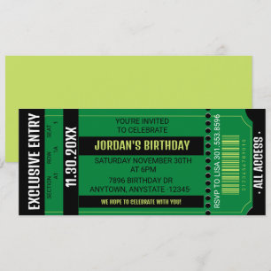 Ticket Party Invitation Any Event Invitation