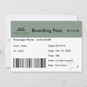 Ticket Pregnancy Announcement for Family