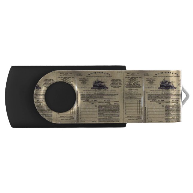 Ticket RMS Titanic 1912 Flash Drive (Front)
