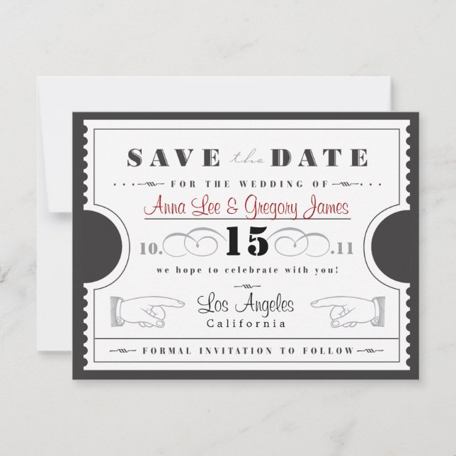 Ticket Save the Date (Front)