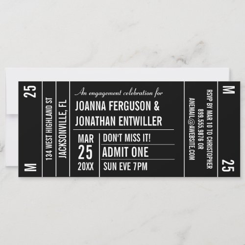 Ticket Stub Party Invitation