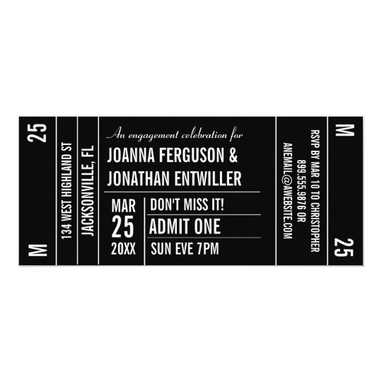 Ticket Stub Party Invitation