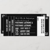 Ticket Stub White Area Party Invitation (Front/Back)