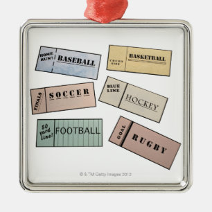 Ticket Stubs Metal Ornament