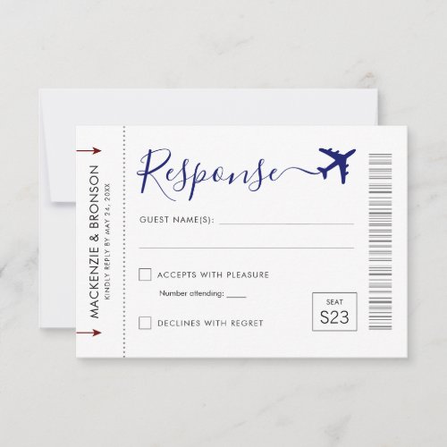 Ticket Style Boarding Pass Travel Theme Response