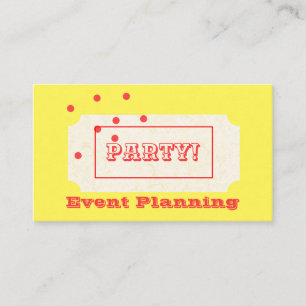 Ticket to a Party Business Card