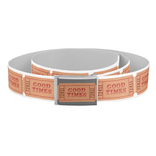 Ticket to Good Times Repeating Pattern Belt