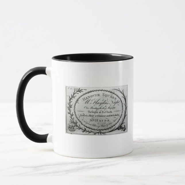 Ticket to 'Mr. Haydn's Night' in Hanover Mug (Left)