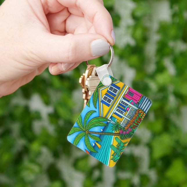 Ticket to Paradise Keychain by Lisa Lorenz (Hand)