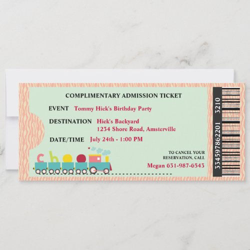 Ticket to Party Invitation