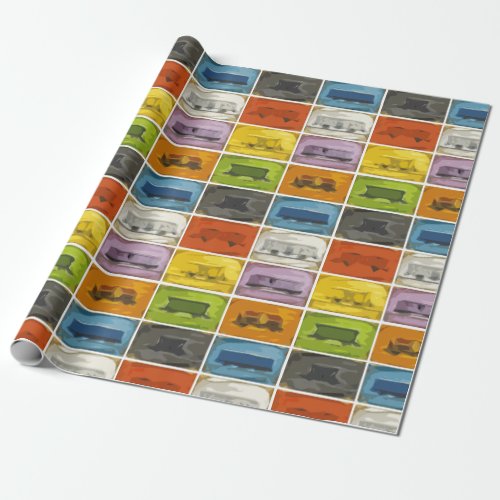 Ticket to Ride The Trains Wrapping Paper