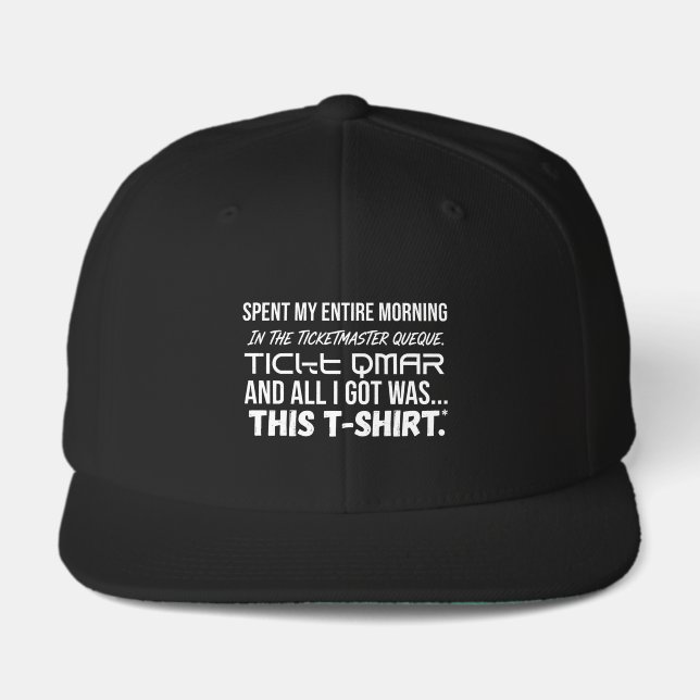 Ticketmaster Queue Survivor Hat Design   (Front)
