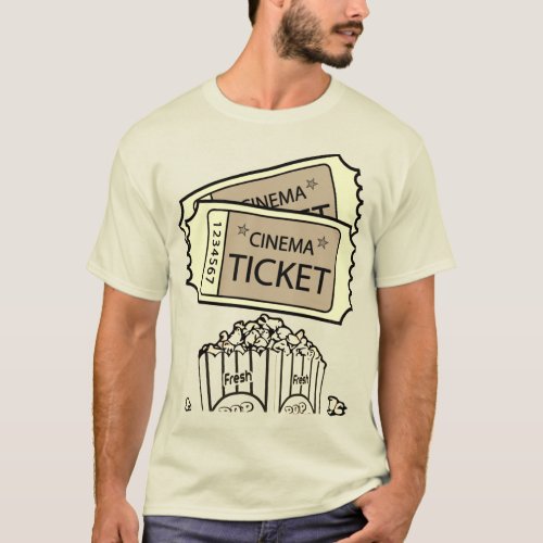 Tickets  Popcorn Graphic T_Shirt