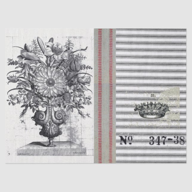 Ticking Jute Garden Tissue Paper (Front)