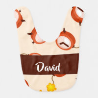 Ticking time bomb pattern baby bib