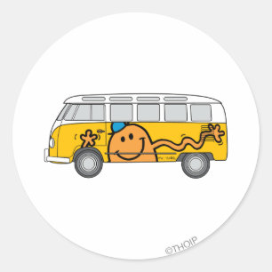 Tickle Bus Classic Round Sticker