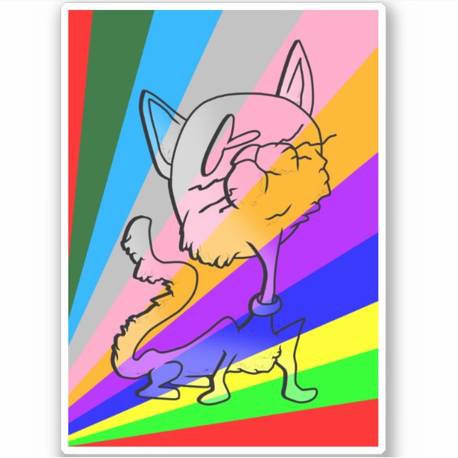 TICKLE ME SILLY CAT4 STICKER (Front)