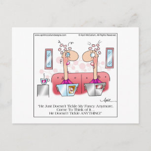TICKLE MY FANCY Postcard by April McCallum