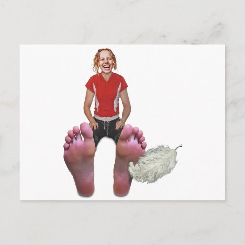 Tickle my feet postcard